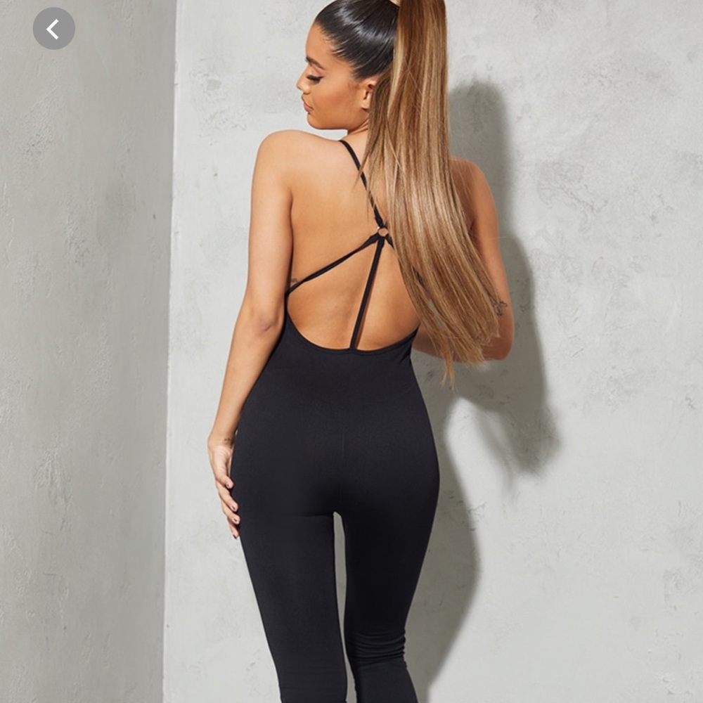 PrettyLittleThing High Neck Strappy Seamless Jumpsuit
